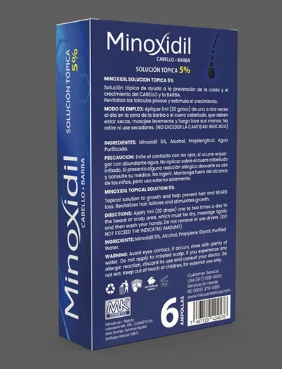 Directions - EVOBEAUTY MINOXIDIL CAJA ATRAS